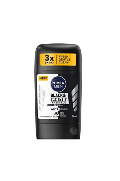 NIVEA Set of 3 x Men's Deodorant Stick, Black&White Power, 50 ml