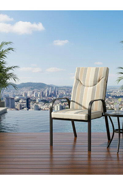 Bec4 كرسي استرخاء خارجي بظهر مرتفع | مقعد مريح للحدائق والبلكونات