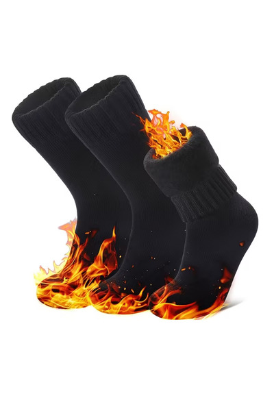 SEBURAM 3 Çift Erkek Termal Kışlık Çorap Kar Soğuklara Karşı Etkili Ev Outdoor Çorap
