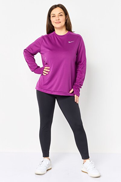 Nike Women Dri Fit Long Sleeve Running Top, Purple