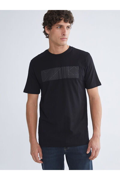 LC Waikiki Zero Roba Collar Printed Combed Cotton Men's T-Shirt from Uzg Stor...