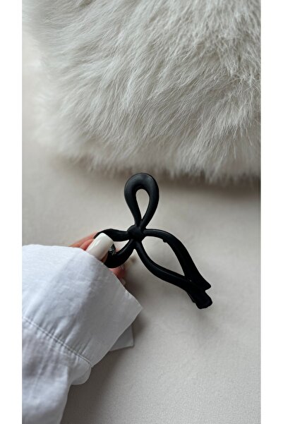 YOYYO Agrafă de păr pentru femei, model cu fundă neagră, accesoriu pentru păr