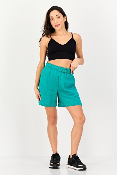 Nike Women Standard Fit Textured Outdoor Shorts, Green