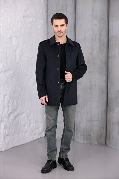 YILDIZLI yünlü erkek palto