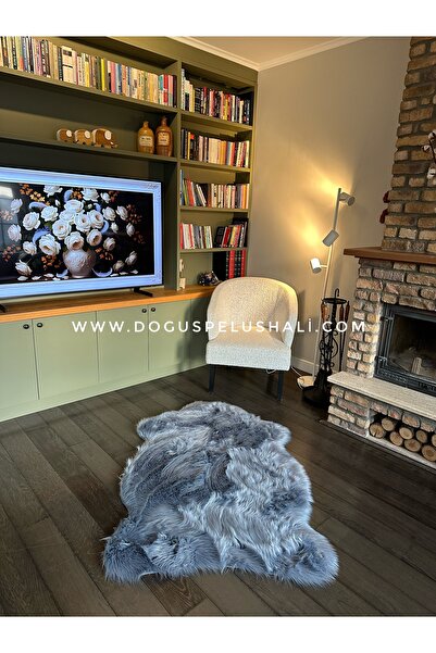 Doğuş Peluş Halı A Post Gri Yumuşak Dokulu Peluş Halı Tek Kafa Post