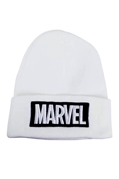 Filmaldım Marvel white beanie unisex 18 x 21 cm one size