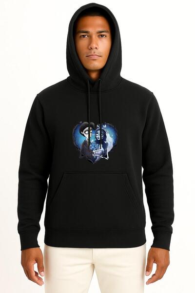 Bahriyeli Collection Hooded  Bride Chest Printed Unisex Sweatshirt