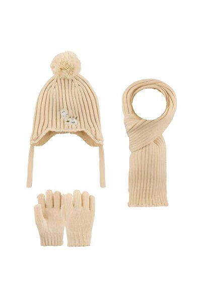 Kitti 1-4 YAŞ ERKEK ÇOCUK ATKI BERE ELDİVEN 3'LÜ TAKIM