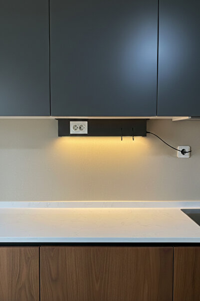 Milonsa Dolap Altı Led Aydınlatma | Priz Modülü Çoklayıcı | Mutfak Aksesuarı | Tezgah Altı Led Işık