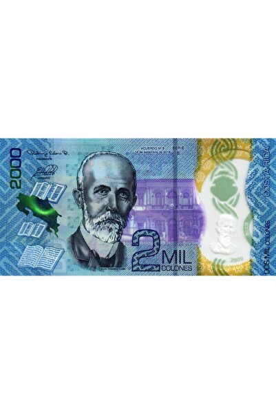 emir koleksiyon coin & paper collection Kosta Rika 2018 Yılı 2000 Colones Yab...