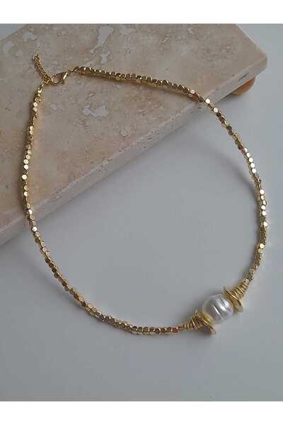 Bubbleatelier İnci detay gold kolye