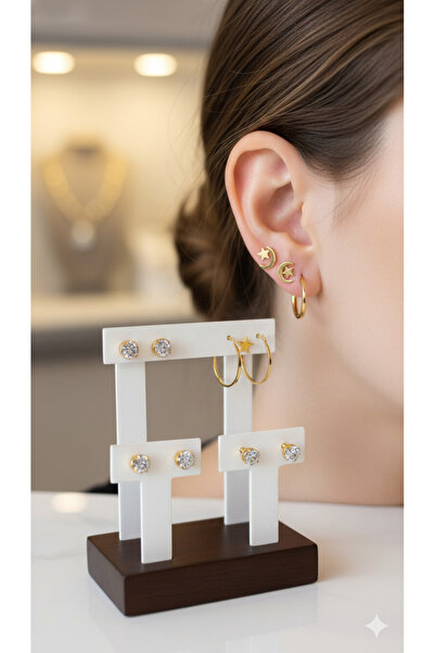 stainles steel Çelik Çoklu Küpe