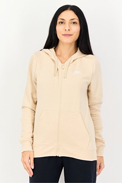 Nike Women Sportswear Fit Long Sleeve Outdoor Hoodie, Beige