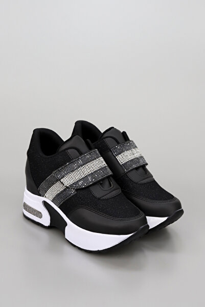 kajal ayakkabı Mdln 204 Stone Velcro Hidden Heel Sneakers