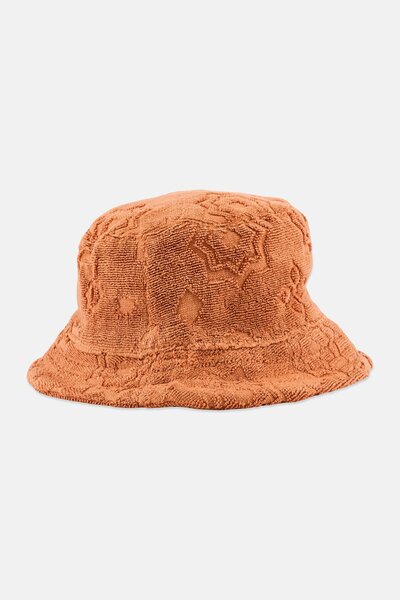 PROMOD Women Textured Buckle Hat, Brown