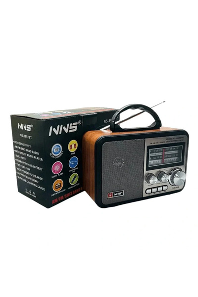Genel Markalar NNS NS-8897 Orta Boy Retro, Nostaljik, Ahşap Tasarım Radyo