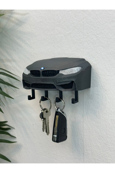 Butik 3D Printing Decorative Bmw M3 F30 Anthracite Color Key Holder with Front Model Design