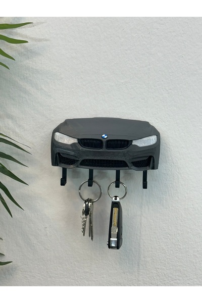Butik 3D Printing Decorative Bmw M3 F30 Anthracite Color Key Holder with Front Model Design