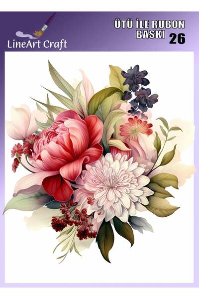 LİNEART Ütü ile Rubon Baskı Transfer No:RB26-30x30cm