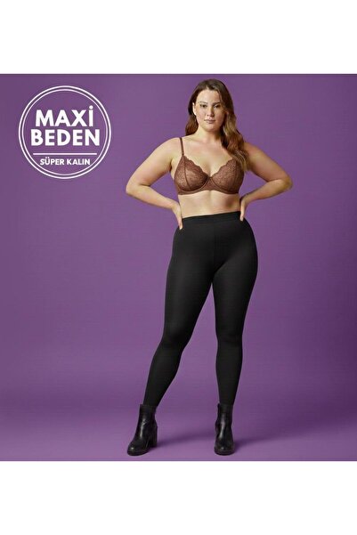 DÜVEN Plus Size Super Thick 100 Den Opaque Shiny Black Color Pantyhose - Plus...