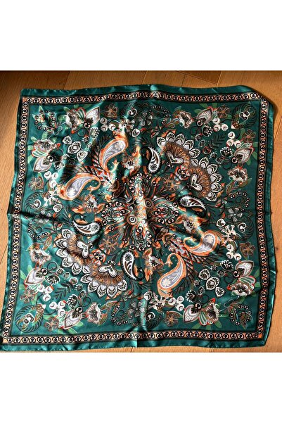 Toka dünyası Etnik Desenli Lüx Bandana Fular 70x70