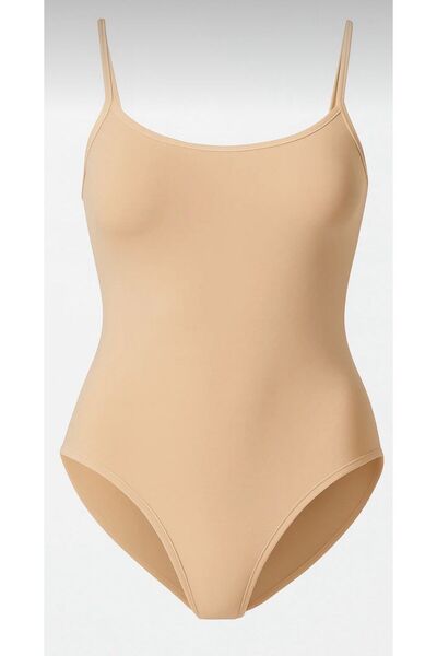 femmefinesse Women's Rope Strap 95% Cotton, 5% Stretch Fabric Snap Fasteners Bodysuit / 1 Piece