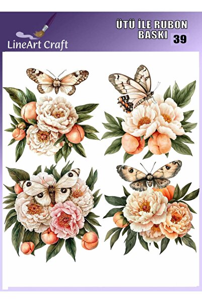LİNEART Ütü ile Rubon Baskı Transfer No:RB39-30x30cm