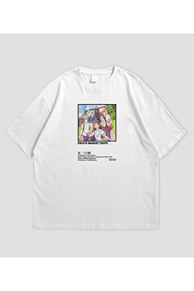 SVART WEAR تي شيرت فروتس بارت 2019 أنيمي مطبوع قصة فضفاضة للجنسين