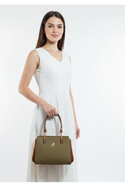 Çanta Trend Women's Polo 4-Compartment Chain Detailed Long Crossbody Strap & Handbag (25X20 cm)