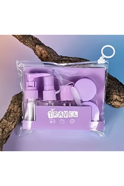 TRİPULAM 6’lı Çantalı Seyahat Boş Şişe Kutu Krem Şampuan Seti – Renkli Seyahat Sıvı Kabı Seti