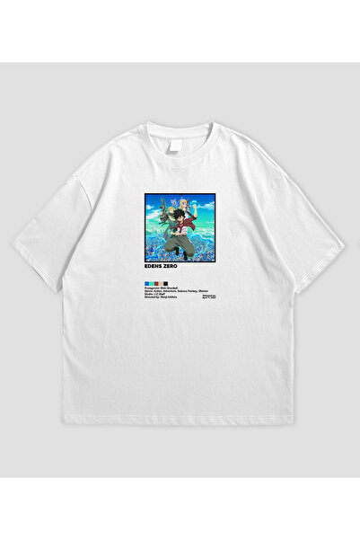SVART WEAR تي شيرت إيدنز زيرو أنيمي مطبوع قصة فضفاضة للجنسين