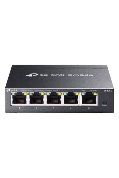 TP-LINK Switch Omada ES205G Gigabit Ethernet gestionat (10/100/1000) Negru