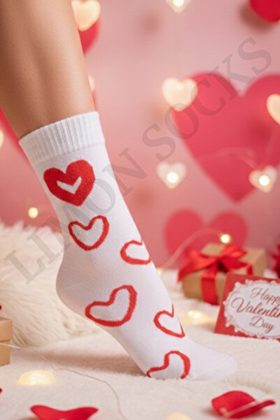 Limon Socks Women's Socks Heart-Shaped Valentine's Day Original Boxed 3-Piece (with Gift Packaging) 3-Piece Lover's Socks