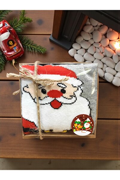 Masalsı Concept Yılbaşı ÇORAP Kraft Kutulu Yılbaşı Hediyesi Yeniyıl Desenli R...