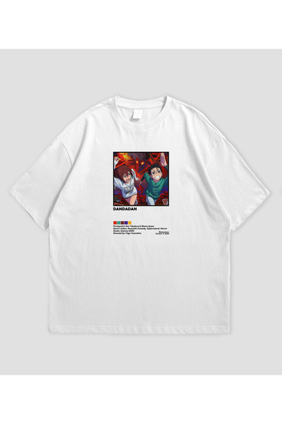 SVART WEAR DanDaDan Anime cu imprimeu supradimensionat Unisex tricou