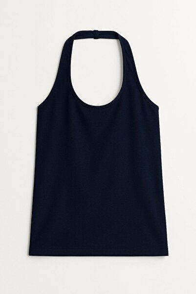 COTENCONCEPT Cotton Blend Halter Neck Tank Top T-Shirt