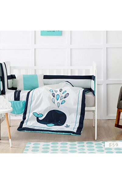 Reiashn Venus Baby Bedding Set (Newborn Crib) 100% Cotton, Blue