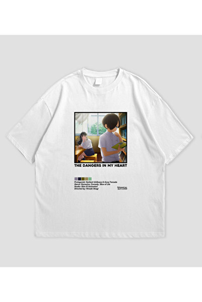 SVART WEAR Τα κινδύνα στο καρδιά μου Anime με τύπωμα oversized Unisex T-Shirt