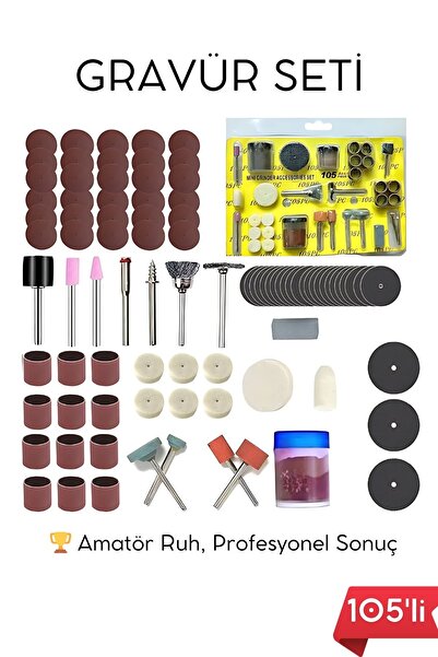 Transformacion 105 Parça Çok Amaçlı Zımpara Taşlama Gravür Kesme Cilalama Uç ...