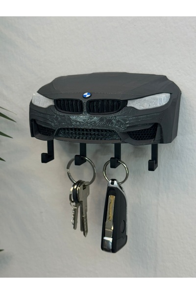 Butik 3D Printing Decorative Bmw M3 F30 Anthracite Color Key Holder with Front Model Design