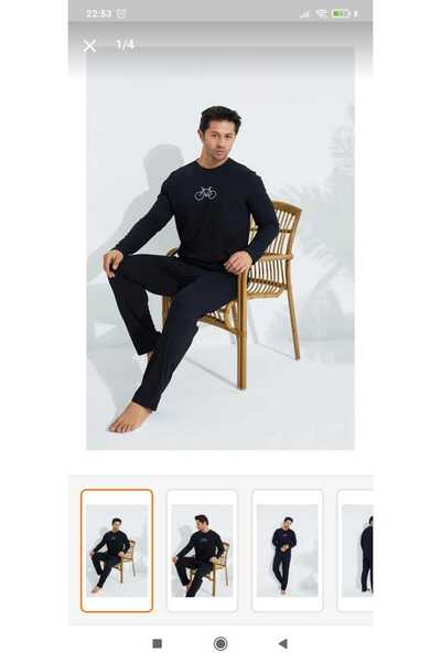 LİLA PİJAMA Good Quality Cotton Combed Single Jersey Men's Long Sleeve Pajama Set