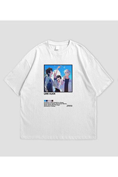 SVART WEAR Link Click Anime cu imprimeu supradimensionat Unisex tricou