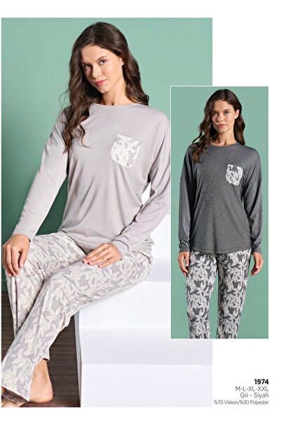 Feyza Pijama Smoked Pijadore Flexible Pajama Set