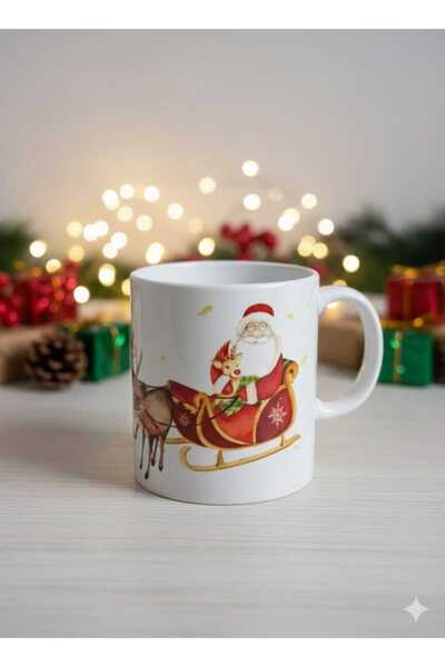 MOONSAND Christmas Themed Deer Illustrated Mug |   Gift Mug |   Mug Cup