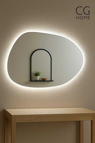 CG HOME Luna Ledli Ayna, Ledli Ayna, Konsol Aynası, Dresuar Aynası, Banyo Aynası