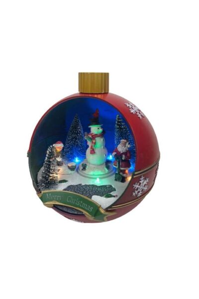 OMG Christmas ball decoration with LED, music and movement, 17x16x18.5 cm