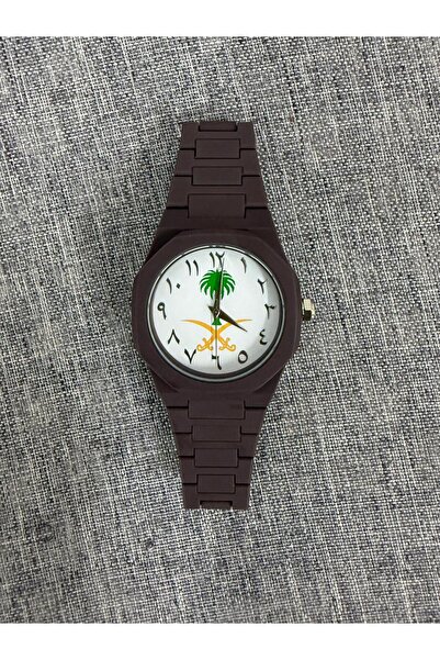 My first response Men's carbon fiber watch, brown color