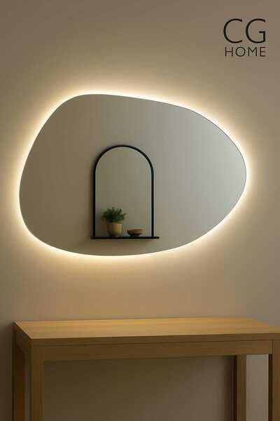 CG HOME Luna Ledli Ayna, Ledli Ayna, Konsol Aynası, Dresuar Aynası, Banyo Aynası