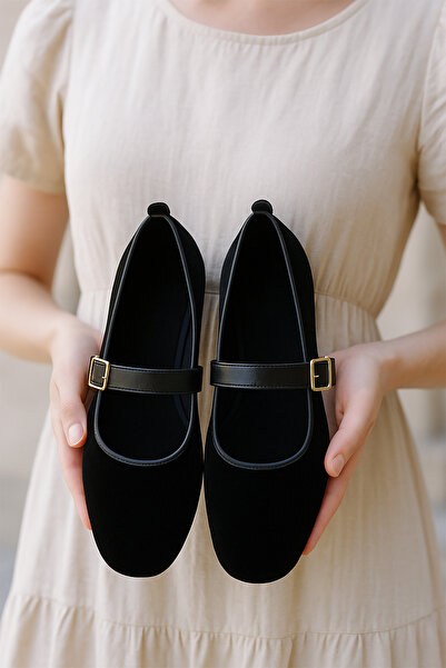 N MODA حذاء باليرينا نسائي بإبزيم ذهبي، أنيق وخفيف الوزن، مصمم لتقويم العظام،...