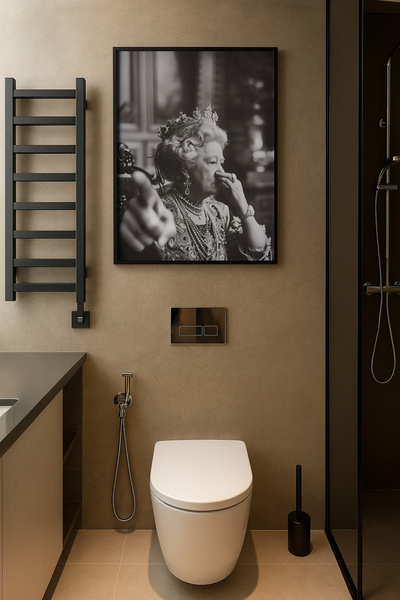 Koi Art Design Siyah Çerçeveli Tek Parça Modern Temalı Yüksek Kalite UV Basklı Tablo